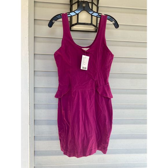 Coincidence & Chance NWT Purple Pink Peplum Dress, Size Medium, MSRP $49 - Picture 1 of 6